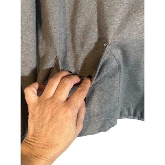 J.  Crew Gray Long Sleeve Button Henley Cotton Blend Sweatshirt Women Sz S - Picture 4 of 10